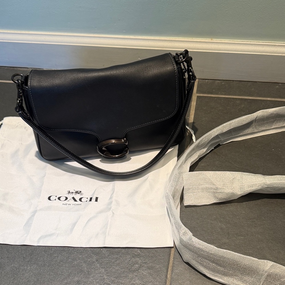 Coach Midnight Black Shoulder Bag